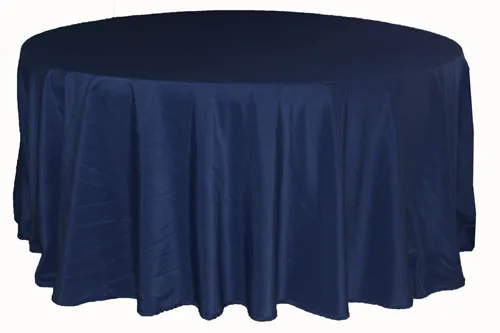 Navy Blue Livia Event Tex круглая Свадебная скатерть события День рождения украшение дома белая Рождественская скатерть из полиэстра крышка - Цвет: Navy Blue
