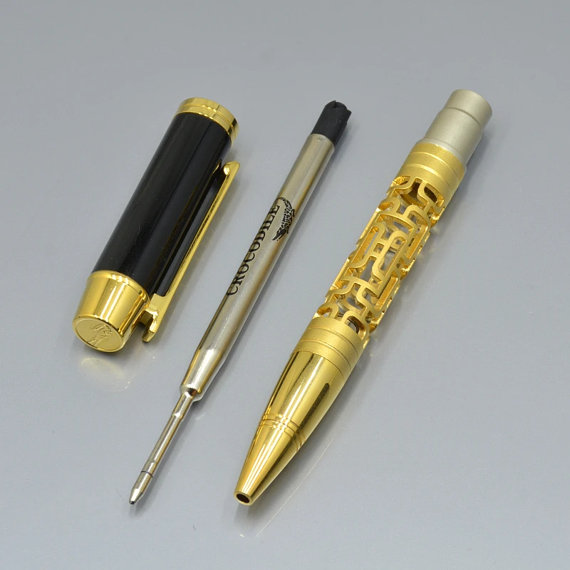 Роскошные уникальные полые резные дизайн крокодил 106 шариковая ручка офисная
