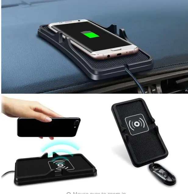 QI Wireless Car Charger Carregador Veicular Phone Charging For iphone X 8 Samsung S8 Huawei Cargador Coche | Мобильные телефоны и