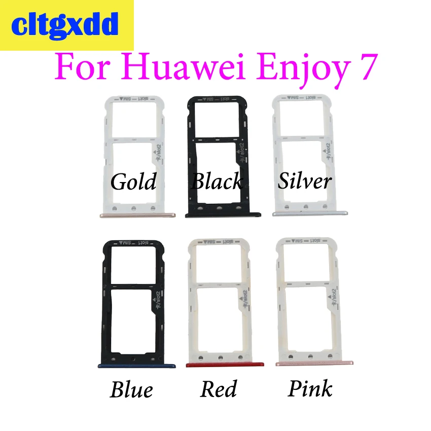 Cltgxdd для Huawei Enjoy 7 7Plus Y7 Prime 7S лоток sim карты + карт памяти Micro SD Держатель Слот Сменные