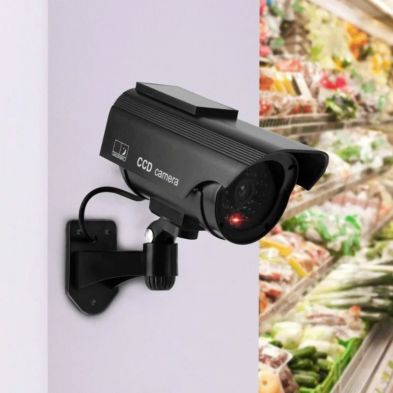 Поддельный манекен видеонаблюдения CCTV Красный вспышка ИК наружная/Внутренняя