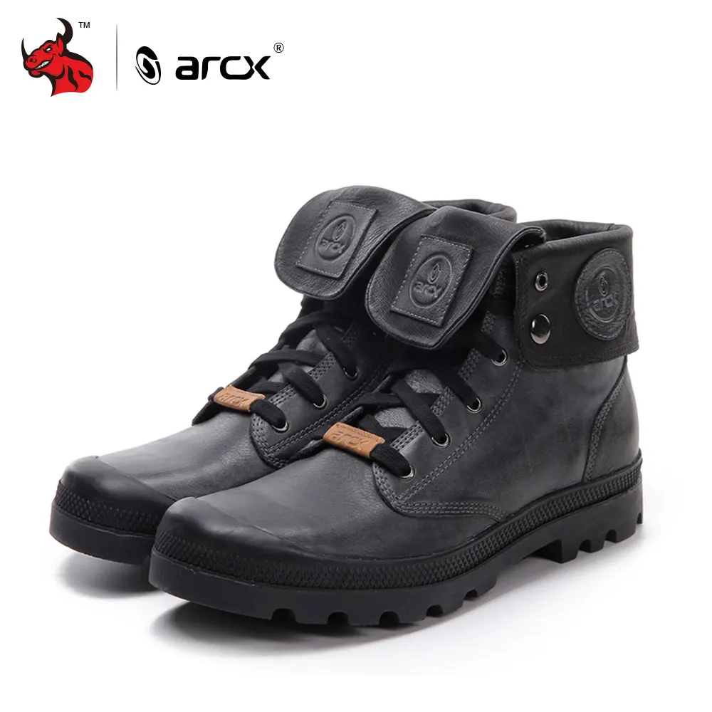 ARCX/мужские кожаные мотоциклетные ботинки в стиле ретро Мужская обувь для отдыха