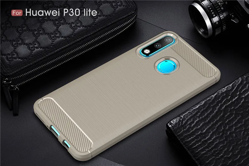 Мягкий силиконовый чехол из ТПУ для huawei P30 Lite P30 P30 Pro, противоударный силиконовый чехол из углеродного волокна для телефона huawei P30 Lite, чехол