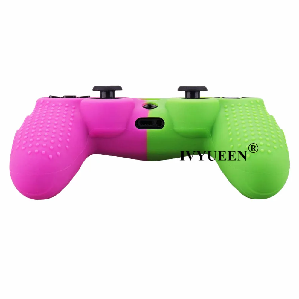 Силиконовый чехол IVYUEEN для Dualshock 4 PS4 Pro, тонкий чехол для контроллера и ручки для большого пальца, колпачки для playstation 4, аксессуары для игр