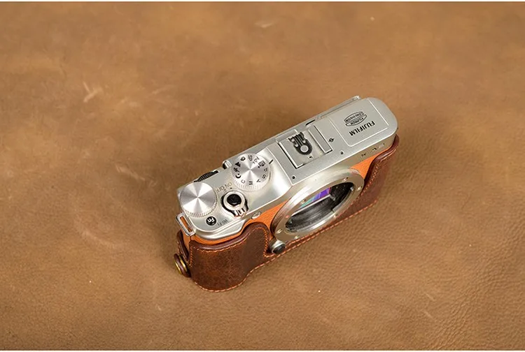 Чехол для камеры [VR] из натуральной кожи ручной работы сумка видео полукорпус Fuji