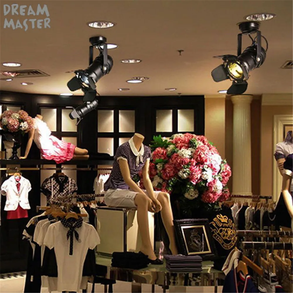 $14.99 Industrial barn Door Vintage Ceiling Lights Theater Stage LED lighting lamp loft antique Store Shop led Ceiling Lamp luminaria