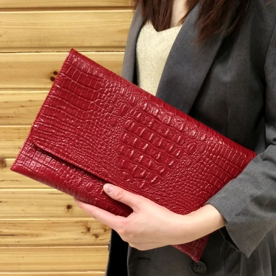 Wine Red DOYUTIG, Женский конверт, вечерний клатч, Сумка с узором «крокодиловая кожа», Дамские Сумки из искусственной кожи, сумки через плечо, Сумочка через плечо и сумочка, A222 - Цвет: Wine Red