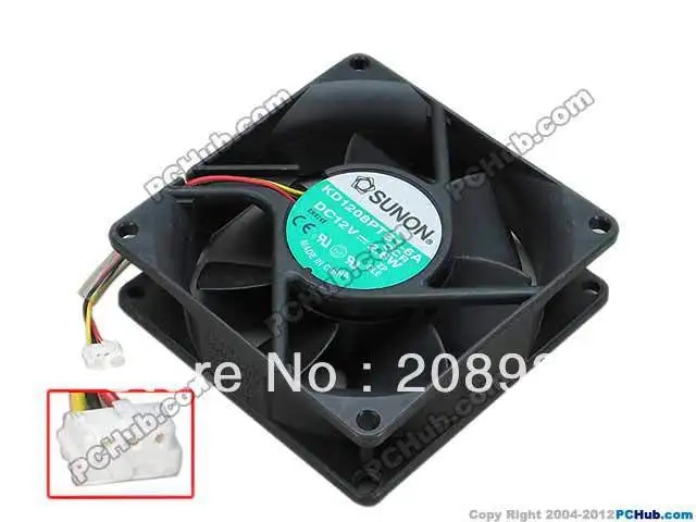 Для SUNON KD1208PTB1 6A 8025 8 см вентилятор шасси 12 В 2 6 Вт с двумя шариками проводной/3