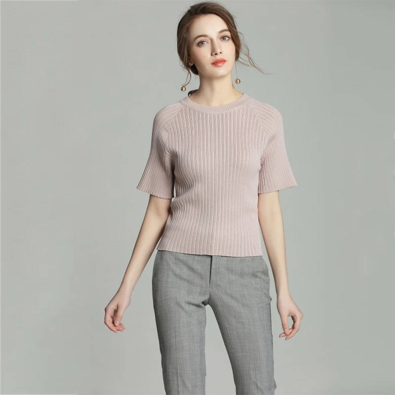 Autumn O Neck Tops Female Pullovers 2018 New Casual Knitted Fashion Summer Sweater Women Jumper Drop Ship Solid Sweet Shirts | Женская