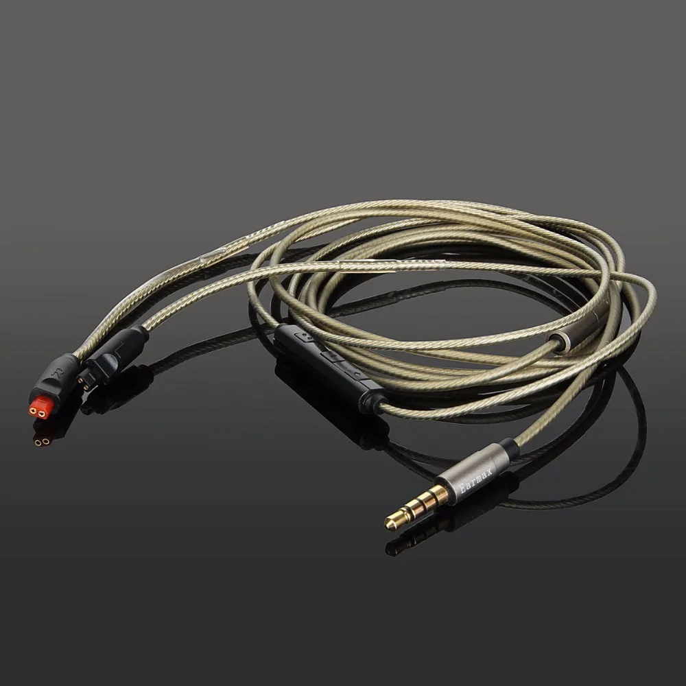

Replacement Audio Silver Cable with Mic For Audio Technica ATH-IM01 IM02 IM03 04