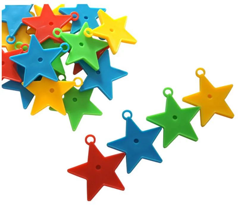 200pcs/lot Heart round star balloon pendants plastic latex base beautiful party helium bearing |