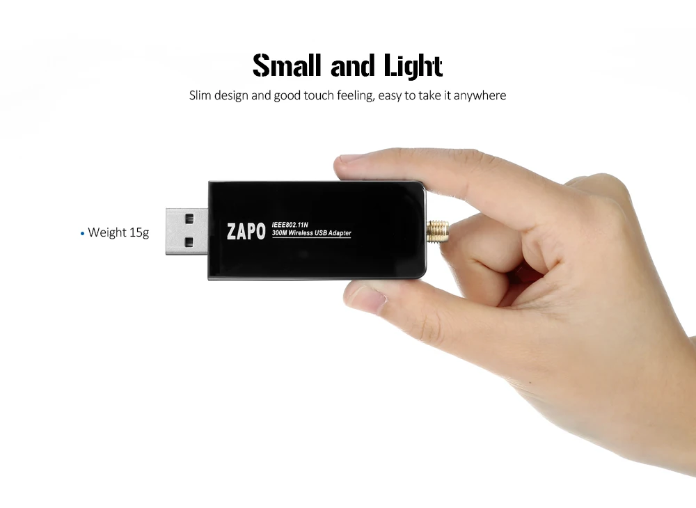 W66L 2dBi антенны 300 Мбит/с USB Беспроводной адаптер 802.11N USB Wi-Fi приемник 2,4 ГГц Wi-Fi Dongle для рабочего стола/ноутбука сетевой карты