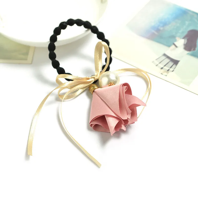 1 шт. простые модные милые эластичные резинки для волос с цветочным принтом