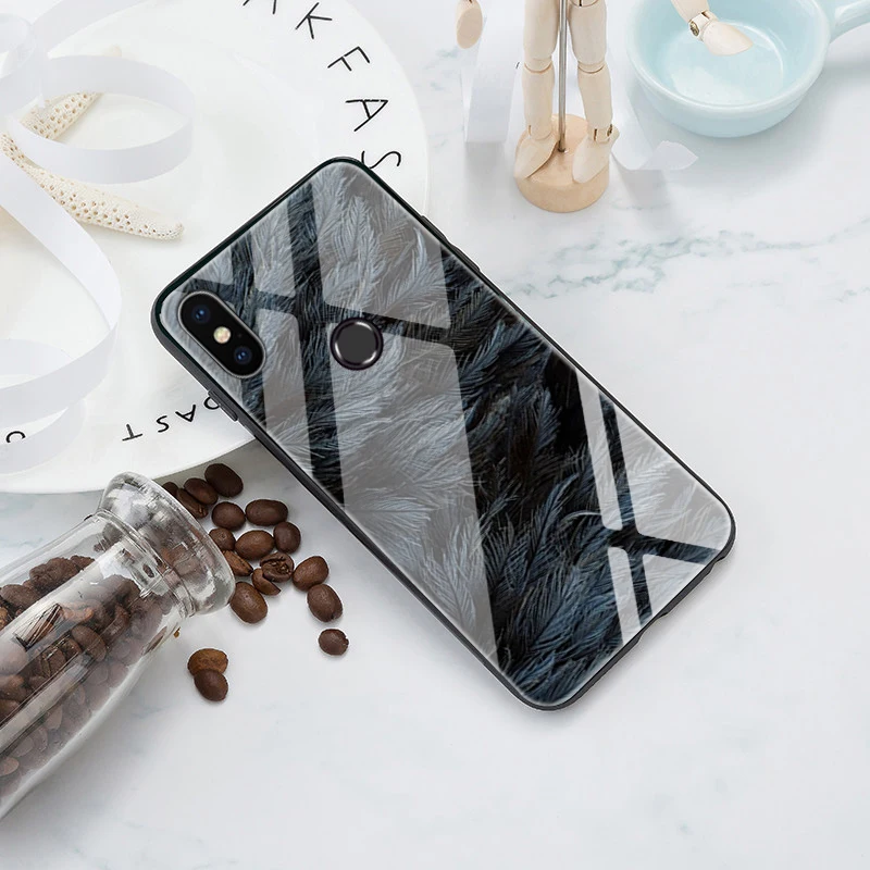 GKK Стекло чехол для Xiaomi Pocophone F1 Примечание 5 TPU противоударный Глянцевая Тонкий Redmi
