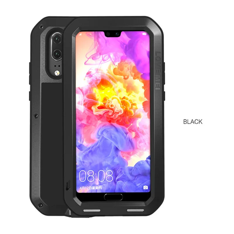 

Love Mei Armor Metal Case For Huawei P20 Pro Cover Powerful Aluminum Shockproof Life Waterproof funda For Nova 3e P9 PLUS