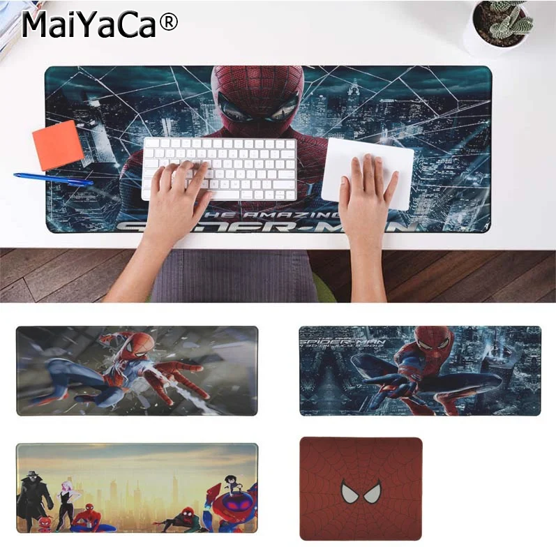 MaiYaCa пользовательские кожи Marvel Человек-паук уникальная настольная панель коврик для игровой мыши большой коврик для мыши клавиатуры коврик