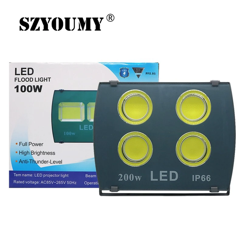 Новая версия светодиодный прожектор SZYOUMY широкий диапазон напряжения переменный