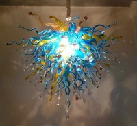 led light source foyer murano glass chandelier