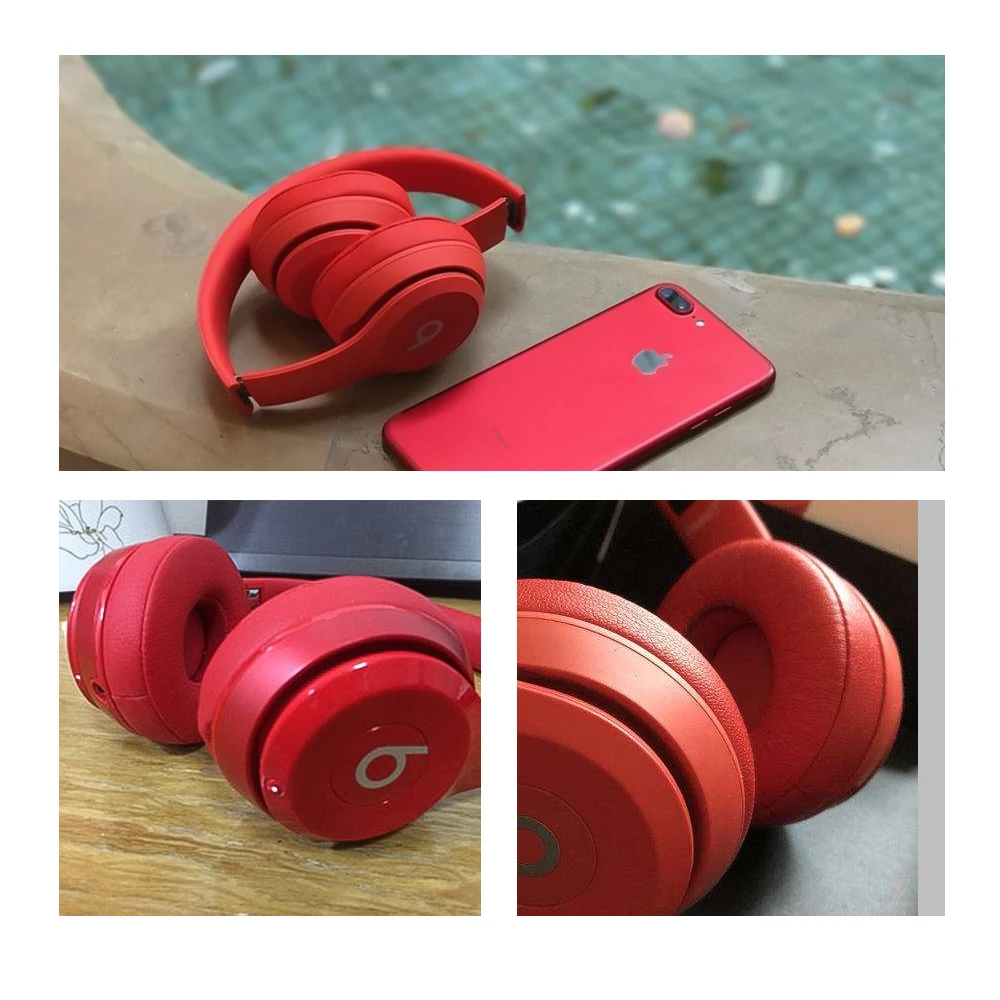 1 пара подушечек для наушников Beats, черный, белый, красный, сменная мягкая губка для наушников, подушечка для наушников Beats 2,0/3,0