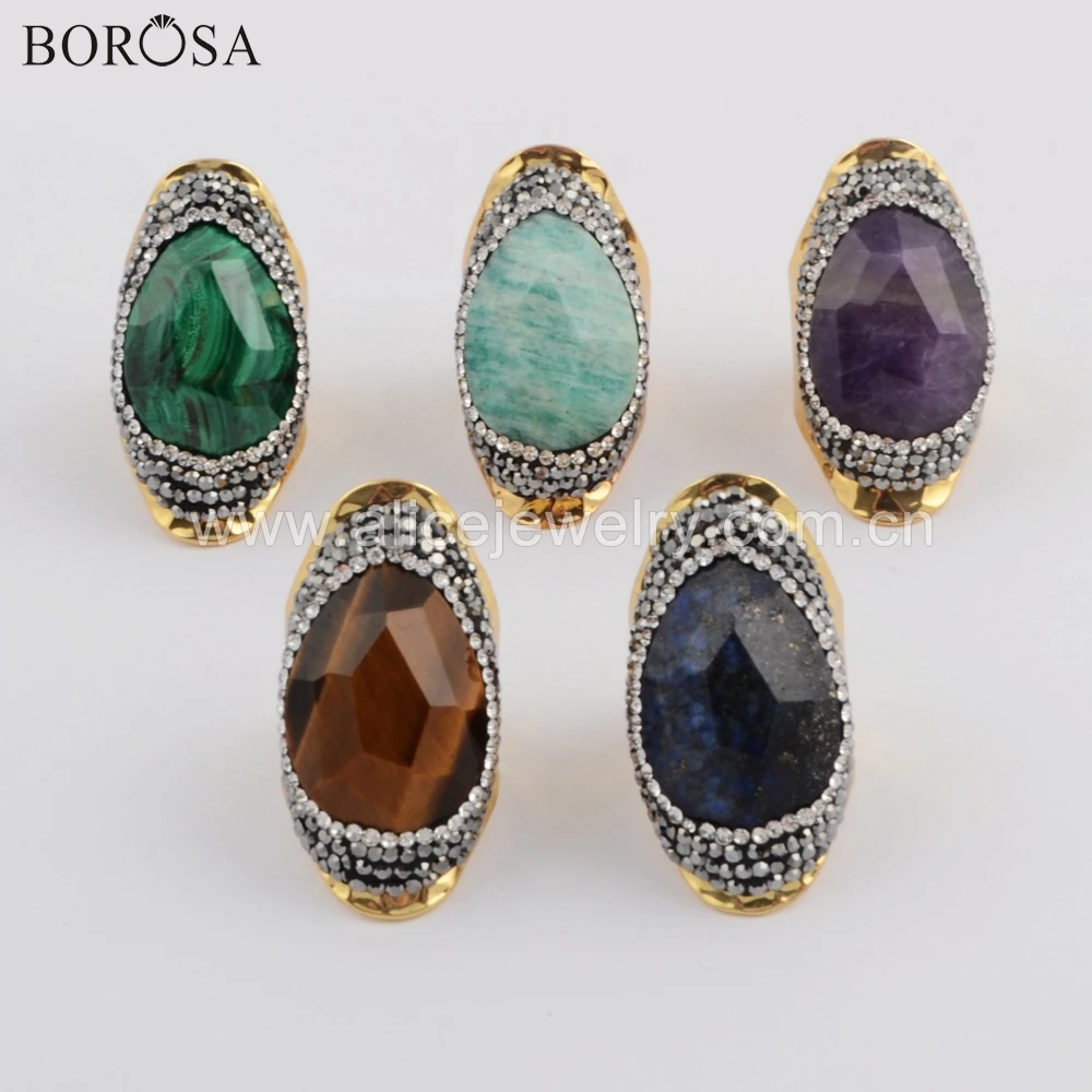 BOROSA 5 шт. высокое качество каплевидный аметисты Амазонии горный хрусталь
