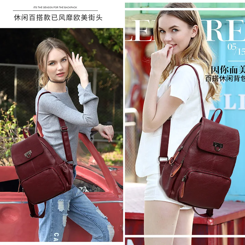 Gdzhlbag Для женщин мода рюкзак Пояса из натуральной кожи Рюкзаки мягкой Топ Слои