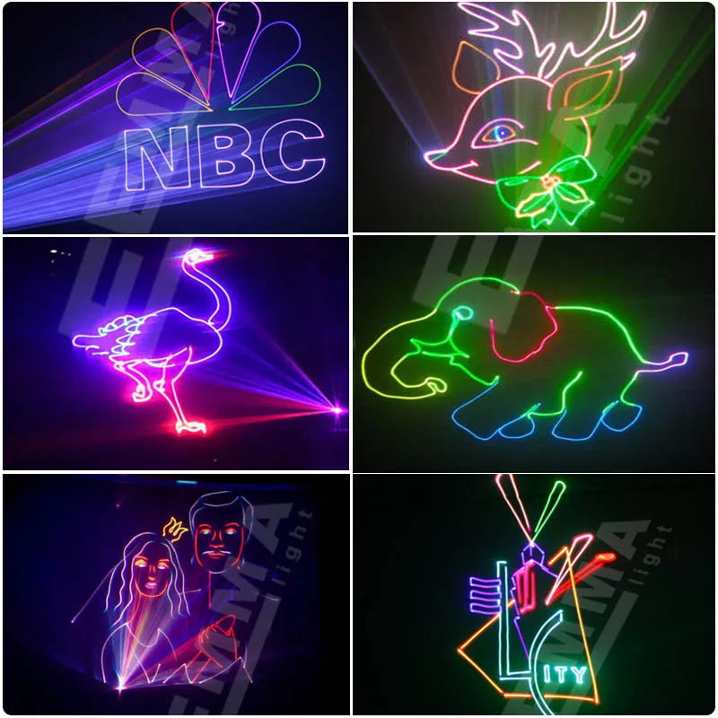 Многоцветный лазерный rgb 1,2 Вт проектор в виде героев мультфильмов ILDA DMX танцевальный паб Праздничная музыка dj бар Эффект светильник сценический светильник s Show