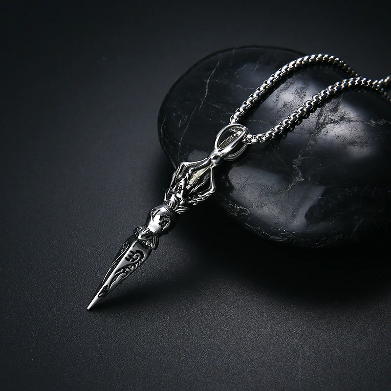 Мужское ожерелья в стиле ретро с подвеской виде шести персонажей мантрой