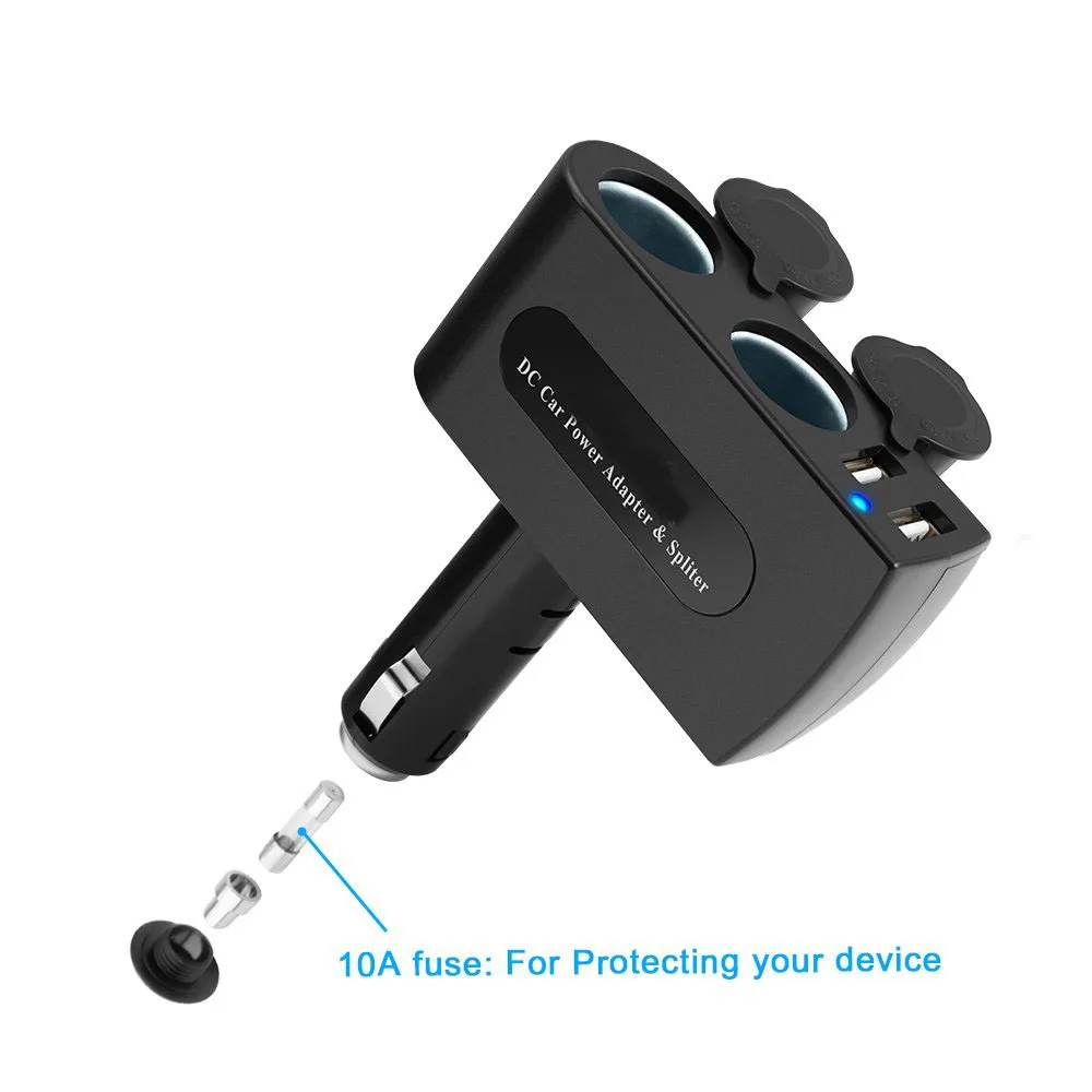 USB Автомобильное переходник для зарядного устройства 2 гнездо автомобильного