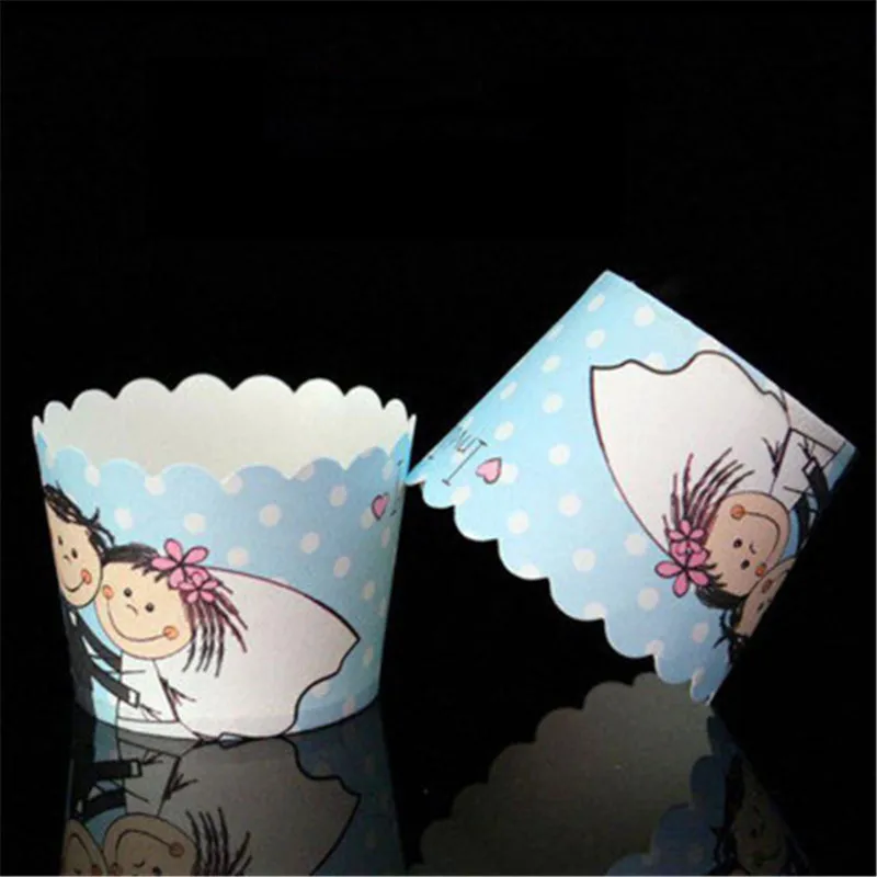 50 шт. бумажные стаканы с мультяшным оленем и кексом маслостойкие чашки для кексов