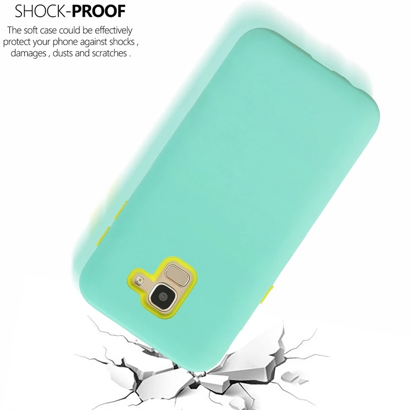 Простой противоударный силиконовый ПК Мягкий чехол для samsung J730 J530 J330 J7 J6 J6Plus J4