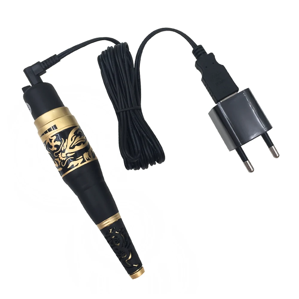 Free Shipping 1Pcs Permanent Makeup Golden Dragon Tattoo Machine Gun Supply | Красота и здоровье