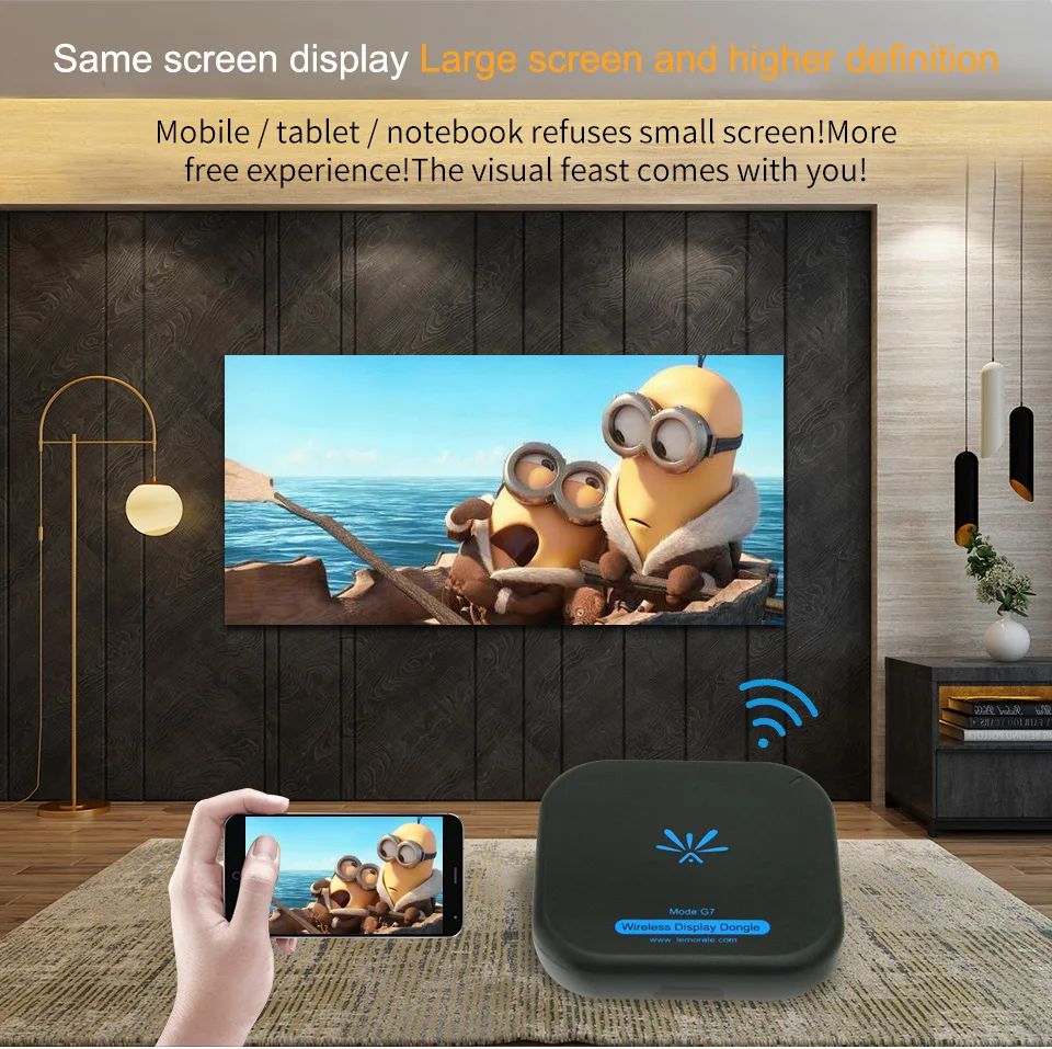Новая ТВ-палка G7 5 ГГц высокоскоростной WiFi Дисплей ТВ ключ поддержка Miracast Airplay DLNA ТВ-Палка для Apple Android телефон