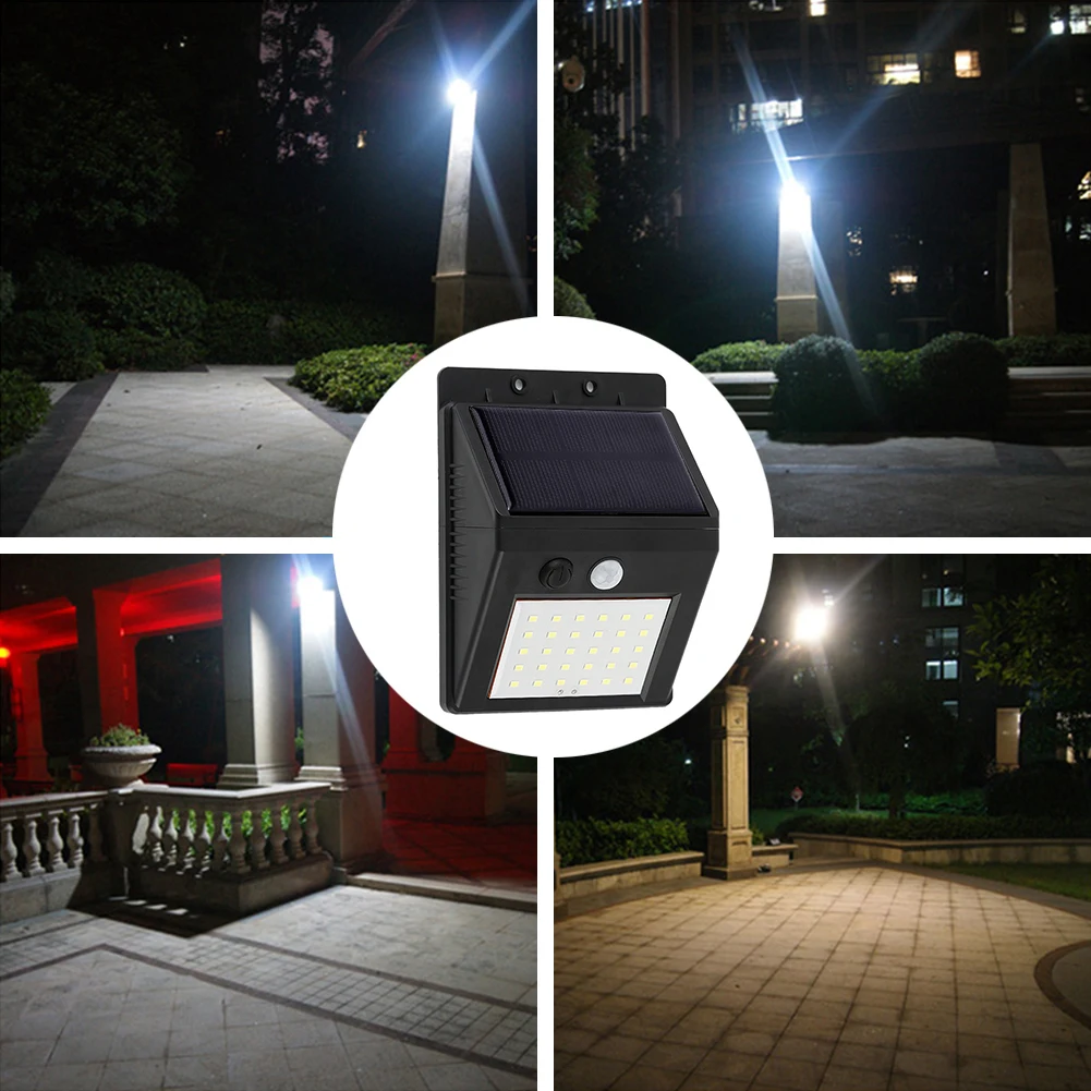 1 4 шт 30 LED Солнечный свет датчик движения наружный садовый забор лестница тропа