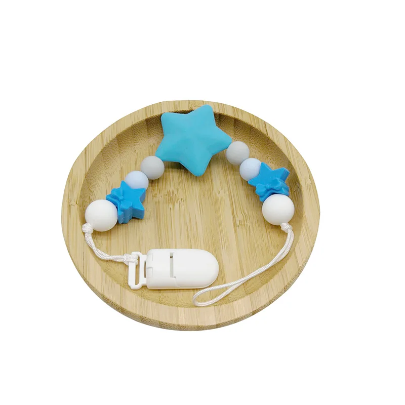 Chip Dale-Clips para chupete de beb&eacute;, cuentas de silicona masticables para beb&eacute;, soporte de collar de silicona sin BPA, Clips para chupete, regalos de Ducha-3