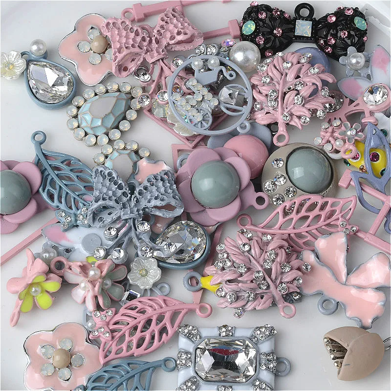 30 шт./лот модные очаровательные разноцветные кольца с подвесками в виде листьев