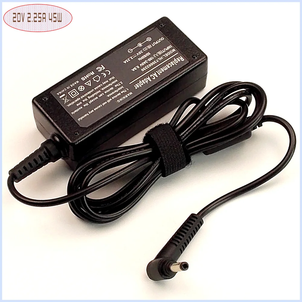 Ноутбук Нетбук Ac адаптер питания зарядное устройство 20V 2.25A для Lenovo IdeaPad 110 80T70011US