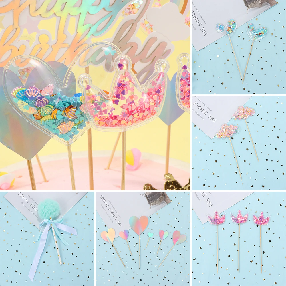 Новинка 2019 Модный Блестящий Прозрачный блестящий декор для дня рождения