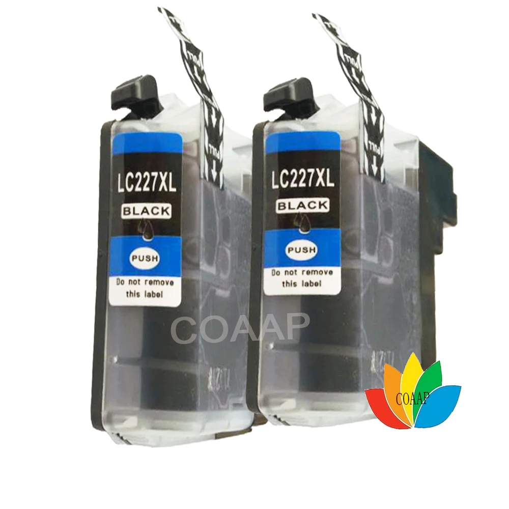 2 картриджа для принтера BROTHER LC 227 Черный чернильный картридж J4620DW J5320DW J5620DW J5625DW J5720D