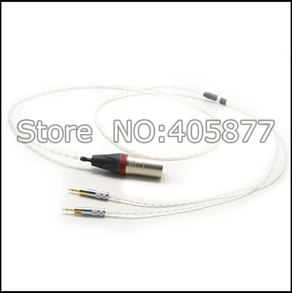 

Бесплатная доставка 4pin XLR Male 5N + посеребренный кабель для кабеля наушников HD700
