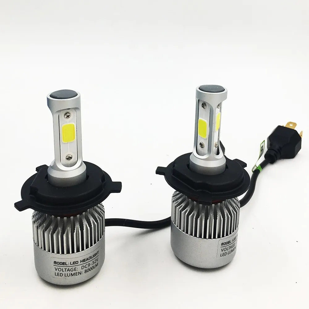 2 шт. автомобильные светодиодсветодиодный лампы S2 H4 72 Вт 6500 лм|led headlight kit|headlight kith4