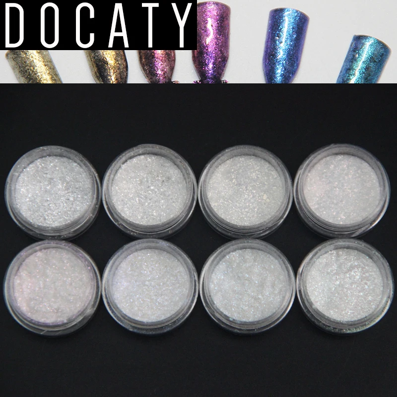 Блестящая голографическая лампа для дизайна ногтей Docaty блестящая УФ