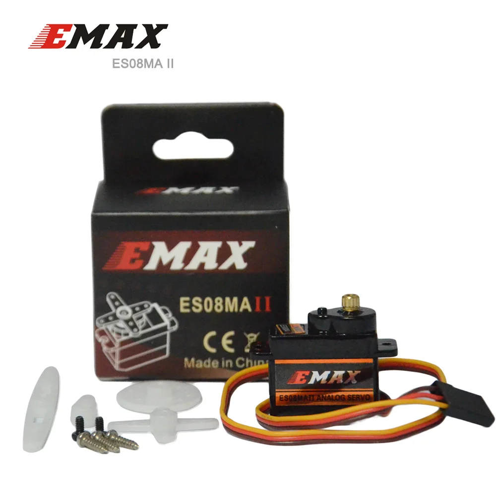 4 шт./лот EMAX Original ES08MA II 12g Мини-металлическая шестерня Аналоговый сервопривод для