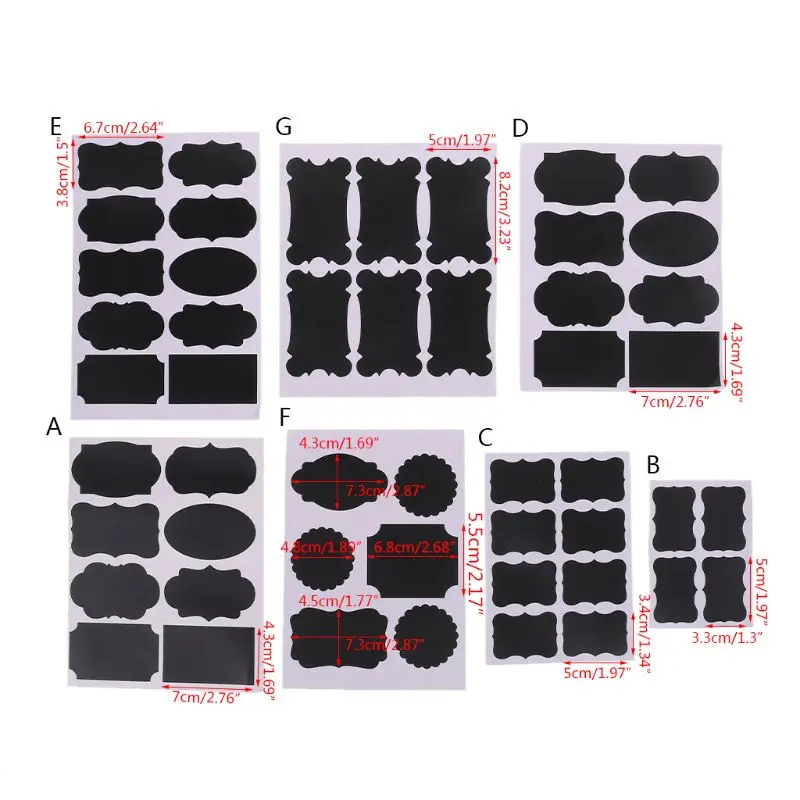 

1 Set Chalkboard Blackboard Chalk Board Sticker Decals Craft Kitchen Jar Labels Pen Cup Jar Jam Organizing