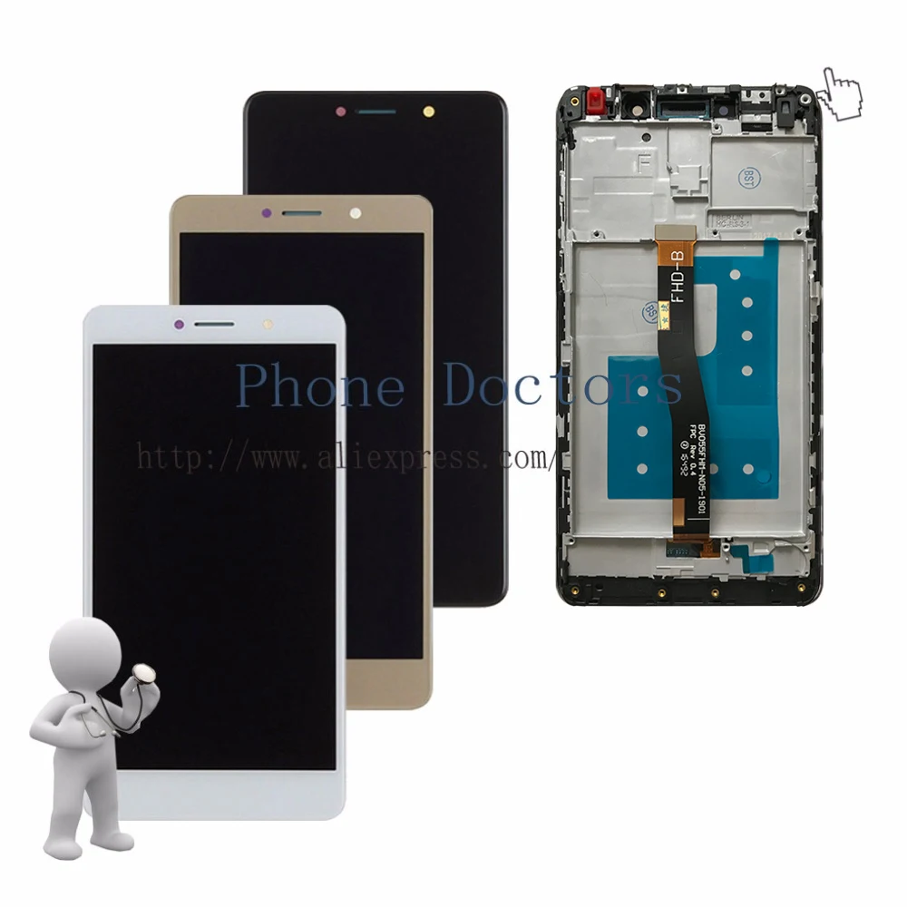5 ''Полный ЖК дисплей + сенсорный экран дигитайзер в сборе с рамкой для Huawei GR5 2017