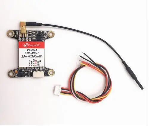 PandaRC VT5804 PRO 25 МВт 200 600 мВт переключаемый 5 8G Raceband передатчик изображения RC QAV250