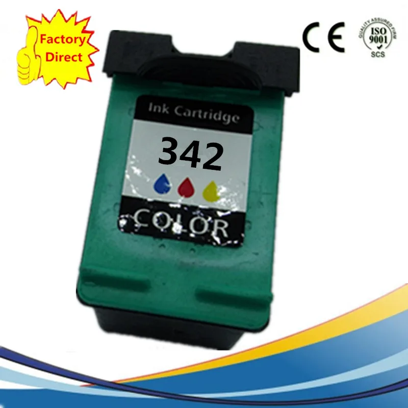Картридж с чернилами Восстановленный для HP342 HP342XL Photosmart C3175 C3180 C3183 C3185 C3188 C3190 PSC 1500 503 1504 1507 1508