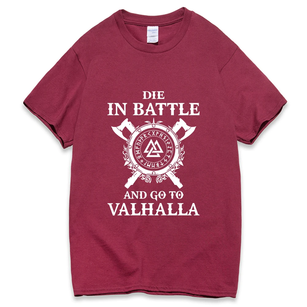 Men's Round Neck Casual Cotton T-shirt Summer Short Sleeve Odin Viking 2020 Fashion Hipster Clothing Streetwear Hip Hop Homme | Мужская