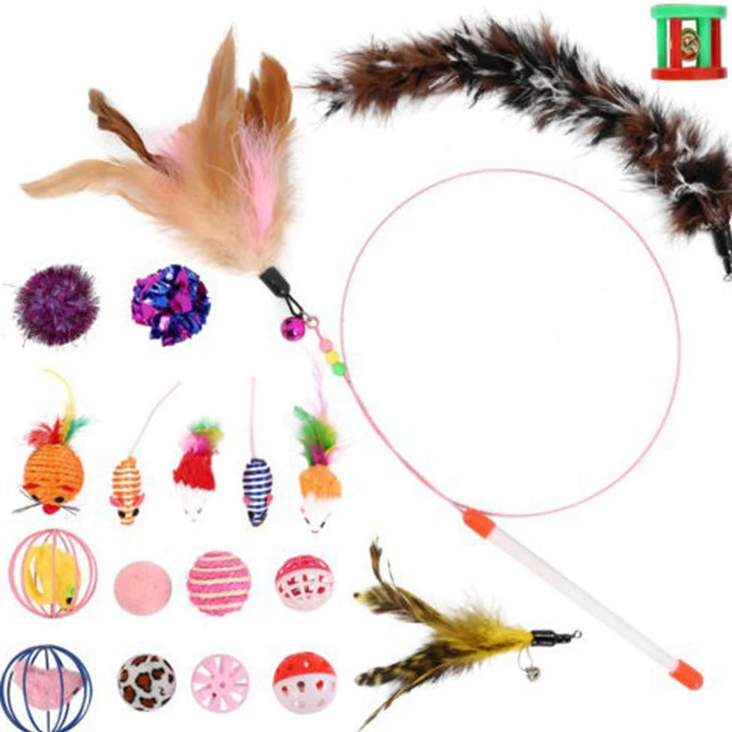 19 шт./компл. Набор для домашних животных игрушка кошек семейный мяч детская форма