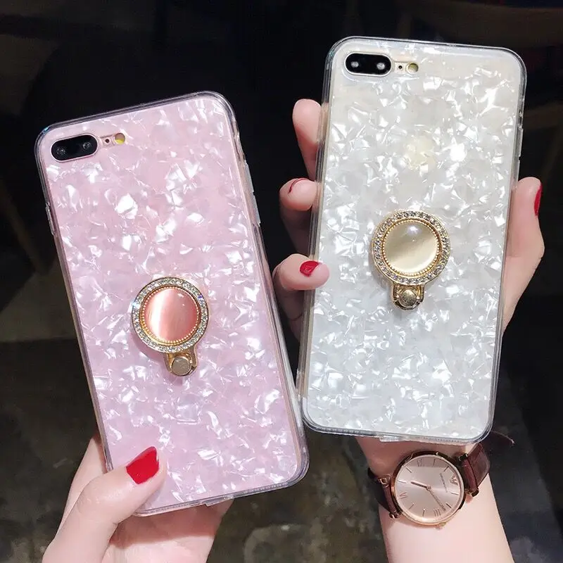 HONGRUNA/блестящие чехлы для телефонов с розовым гелевым узором iphone X 8 8Plus 7 plus 6S 6