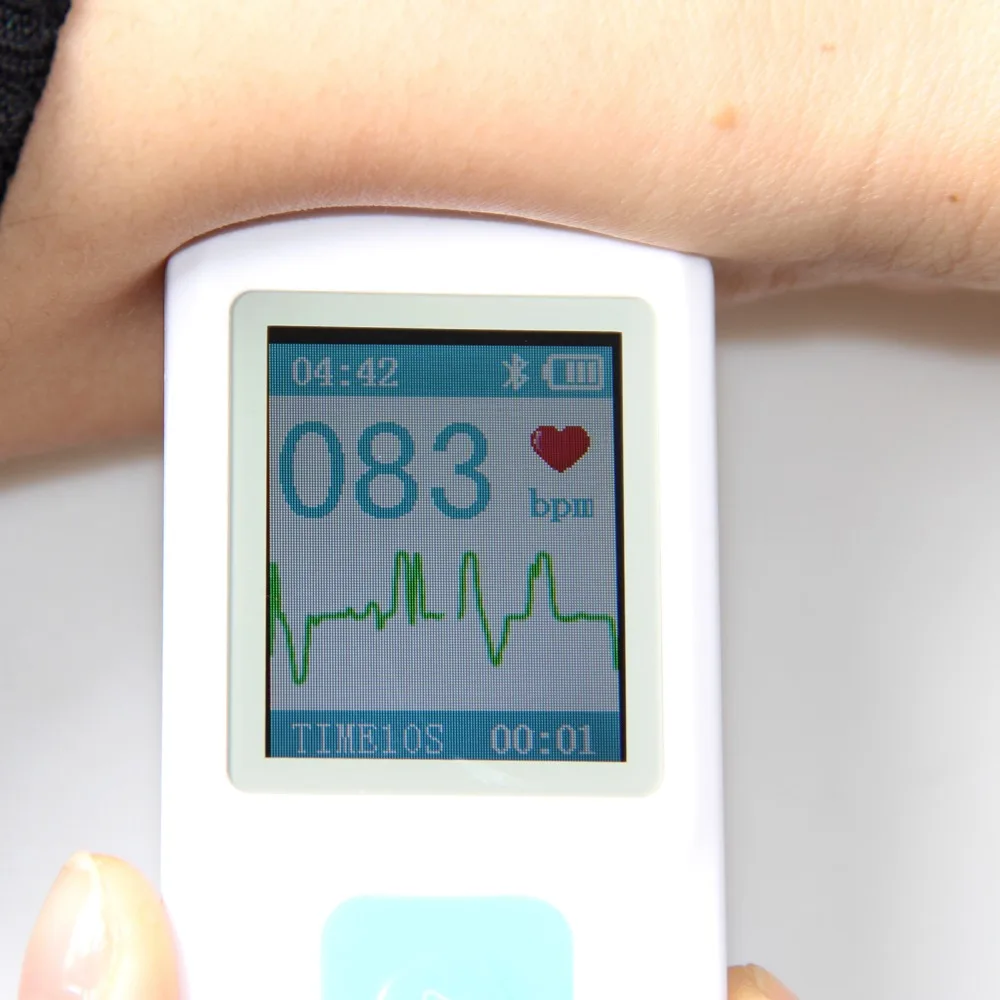 FDA CONTEC портативный ЭКГ монитор PM10 пульсометр ЖК-дисплей Bluetooth Быстрое измерение медицинское устройство